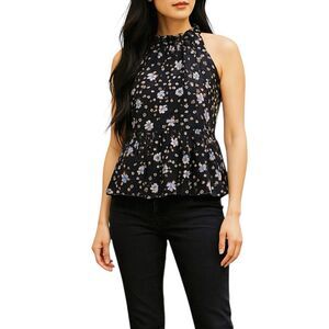 Loft Womens Blouse Sz Small Petite Ruffle Cottagecore Boho Bohemian Garden Party